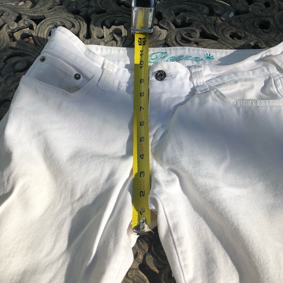 White Stretchy Pants.  Size 7/8 - Picture 3 of 3